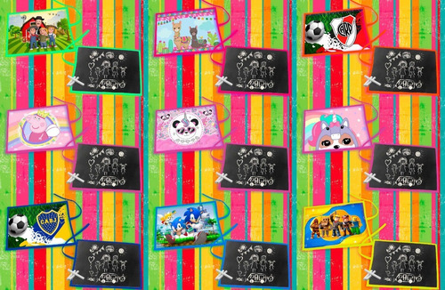 Pizarras De Tela Personalizadas Souvenirs + Tizas X15