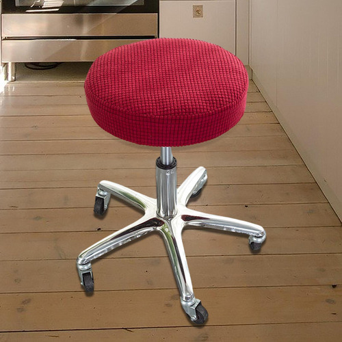 5 Cubiertas Redondas Para Taburetes De Bar Fundas Rojo.