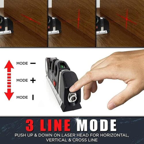 Nível A Laser 3 Linhas E Trena Régua Nivelador