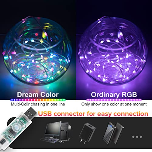 Tira De Luces De Hadas Inteligente Rgb Ic Ws2812b Usb ...