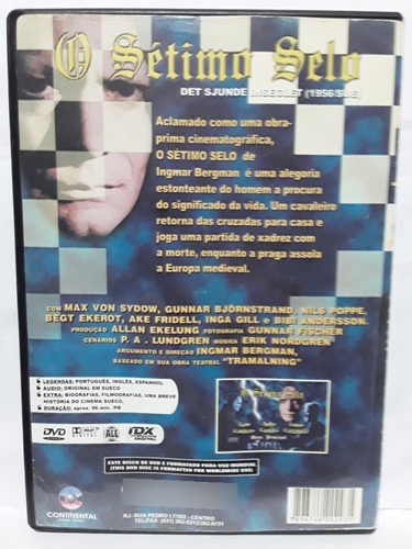 Dvd O Sétimo Selo ( Bergman ) Primeira Edição, Sem Riscos! (Usado)