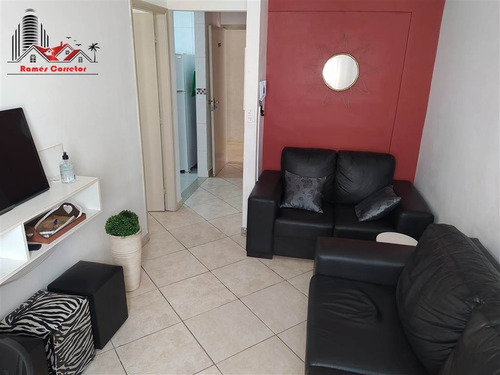 Imagem 10 de 17 de Apartamento 1 Dorm, Predio Frente Praia, Apto Com Vista Ampla Da Praia - Rc172
