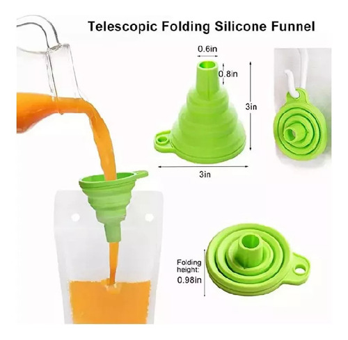 Bolsa De Bebida Desechable Transparente De 100 Piezas Con