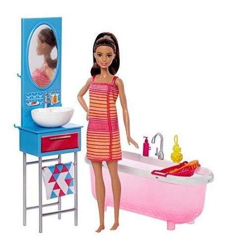 Barbie Muñeca Set De Baño Muñecas Juguete Niñas