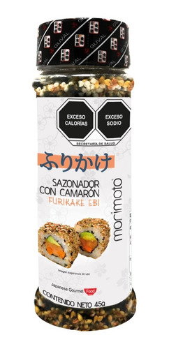 Imagen 1 de 3 de Furikake Condimento Oriental De Camaron Morimoto 45 G  Sushi