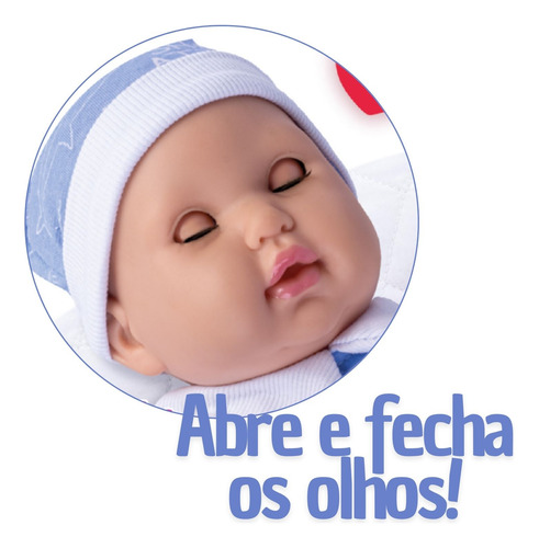 Boneca Bebê Reborn Abre E Fecha Os Olhos Te Amo - Super Toys