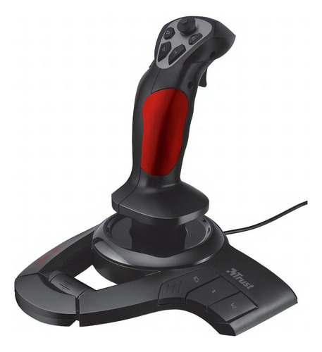 Joystick Trust Gaming Predator Pc, cor preta