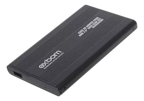Case HD/SSD Exbom Usb 2.5 Disco Rigido Cor PRETO