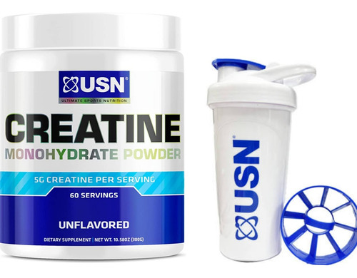 Creatina Usn Americana 300 Grs 60 Servicios +shaker Gratis 