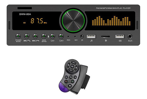 Bluetooth Estéreo Fm Rádio Aux Tf Cartão U Com Volante