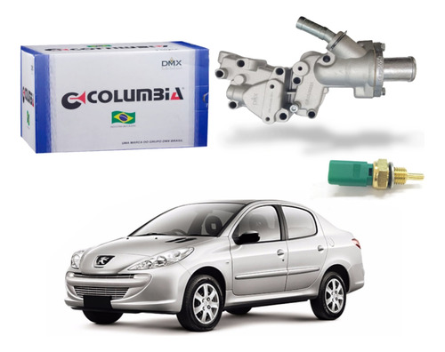 Carcaça Termostatica Aluminio Peugeot 207 Passion 1.4 2011