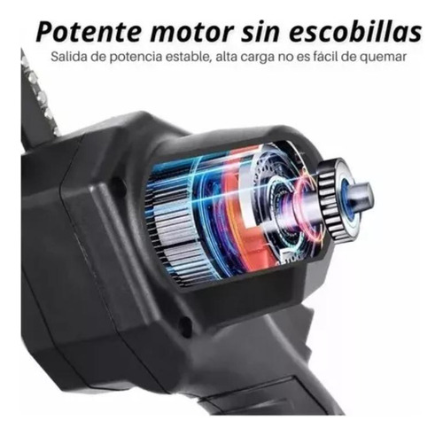 Motosierra eléctrica portátil de 6 pulgadas, batería recargable de mano, bivolt, minimotosierra, herramienta de una sola mano para podar ramas