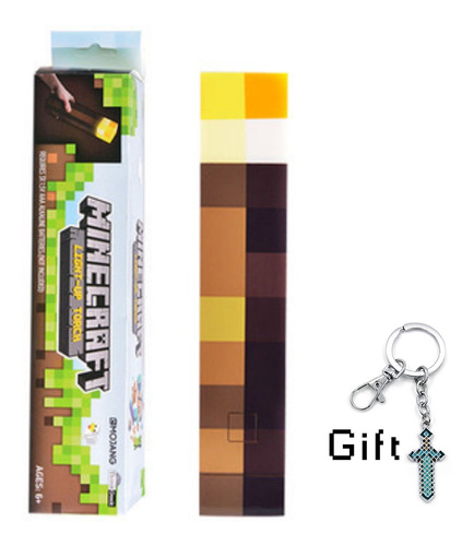 Minecraft Game Led Cube Torch Lámpara De Antorcha De Juguete