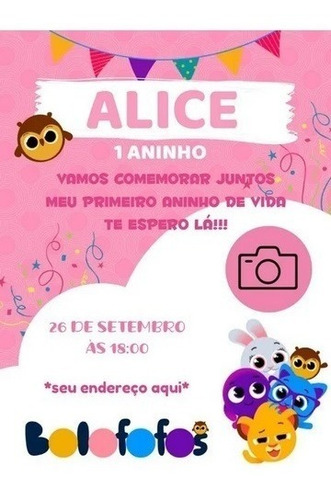 Imagem 3 de 4 de Convite Digital De Aniversário Personalizado - Bolofofos