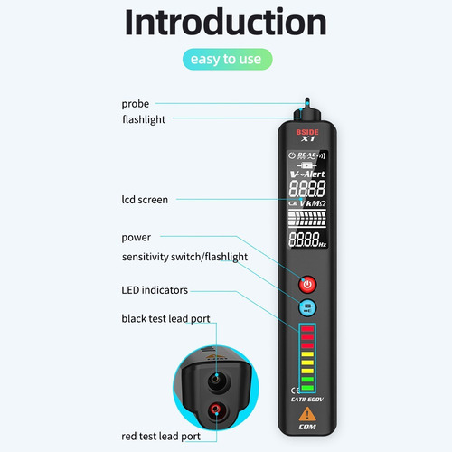 Lápiz De Prueba Y Linterna Led Smart Dual X1 Bside Tester