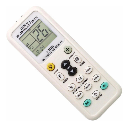 Imagen 3 de 6 de Control Remoto Para Aire Acondcionado K-1028e W-60 Circuit