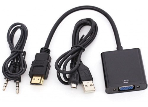 Conversor Hdmi A Vga Video C/audio Y Alimentacion Ps4 1080p