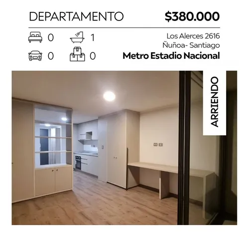 Arriendo Estudio Ñuñoa - Estadio Nacional