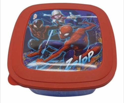 Recipiente Caja Infantil Sandwichera Spiderman Hombre Araña