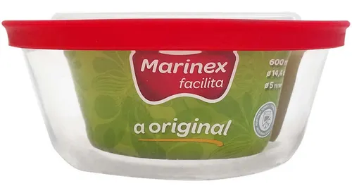 Tarro de vidrio redondo pequeño de 600 ml con tapa de plástico fácil