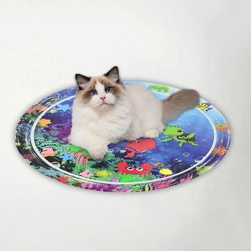 Wh Tapete Juego Acuático Espesado For Gatos, Tapete Jueg