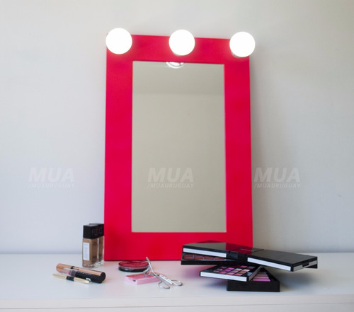 Espejo Con Luz Estilo Hollywood Vanity 3 Luces Maquillaje.