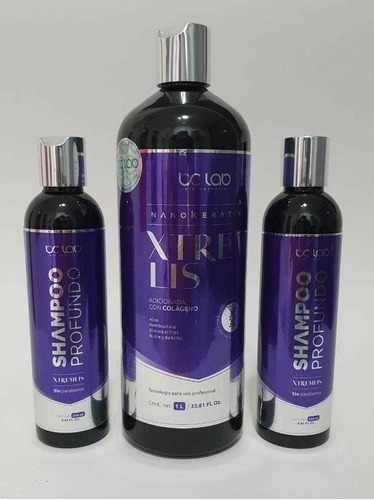 Alisado De Nano Keratina Xtremlis 1 Litro + 2 Shampoo