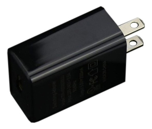 Cargador Celular Tableta Cubo Usb Carga Rapida 5v 2a Color Negro