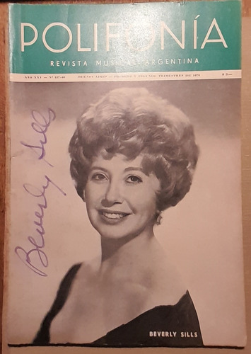 Revista Polifonia Firmada Por Beverly Sills C3