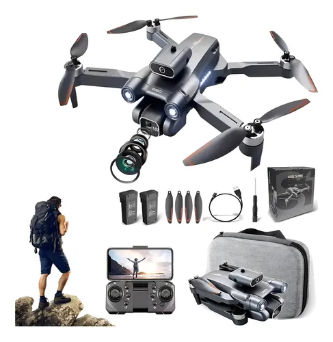 Drone Ls-s1s Max Câmera 4k Motores Sem Escova Com 2 Baterias + Dual Câmera 6k Preto 2.4ghz