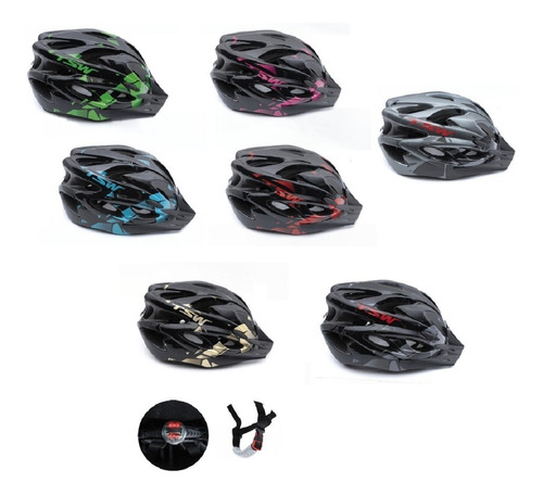 Capacete Ciclismo Tsw Raptor 2 Com Led Sinalizador