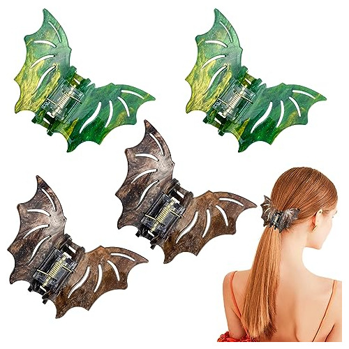 4 Pack Bat Hair Clips Para Niñas Halloween Cute Wing Dmvte