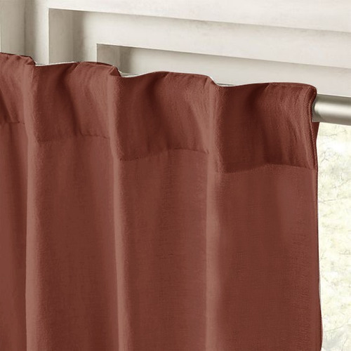 Imagen 7 de 10 de Juego Cortina Tela Blackout Textil 2 Paños 140x220cm Altura