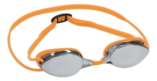 Goggles Para Adulto Natación Lente Espejo 14 Años Filtro Uv Color Naranja