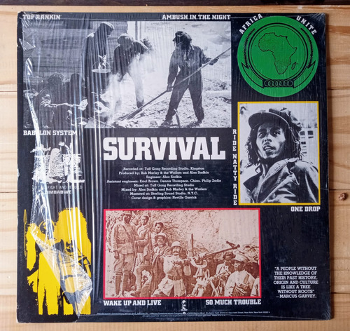 Bob Marley Survival Original Usa 79 Excelente Estado Celofán Estándar (Usado)
