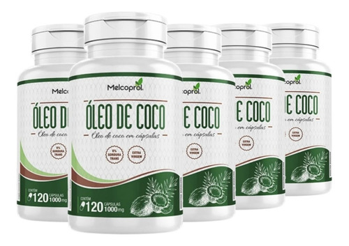 Óleo De Coco 600 Cápsulas 1000mg Extravirgem Lifesuplementos Sabor Sem sabor