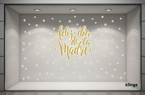 Imagen 3 de 10 de Vidriera Feliz Dia De La Madre Mama Cartel