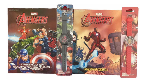 Colección Marvel Con Reloj Y Revista Avengers- Iroman Por 2