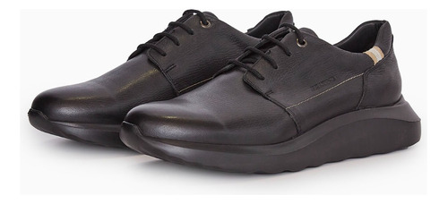 Zapatilla Urbana De Cuero Negra Troms Hombre Boating