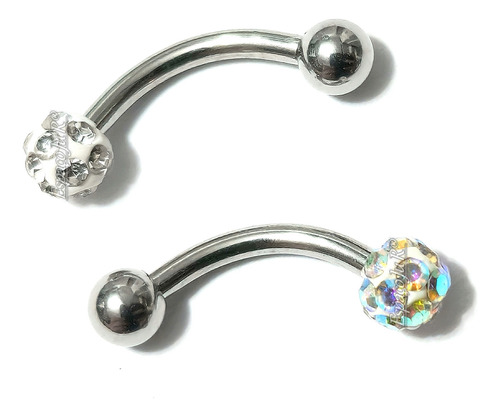 Piercing Bananinha Bolinhas Sobrancelhas Helix Barbell Curvo