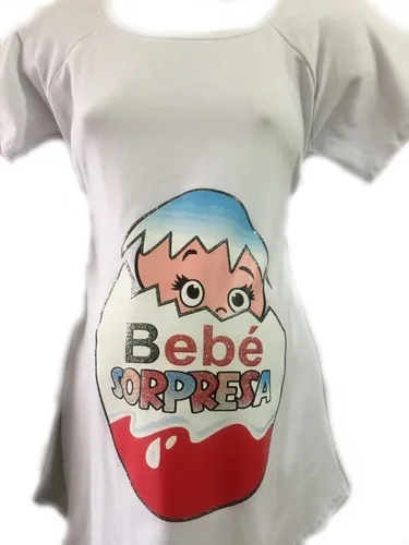 Playera Estampada Maternidad Premama Beb Sorpresa MercadoLibre