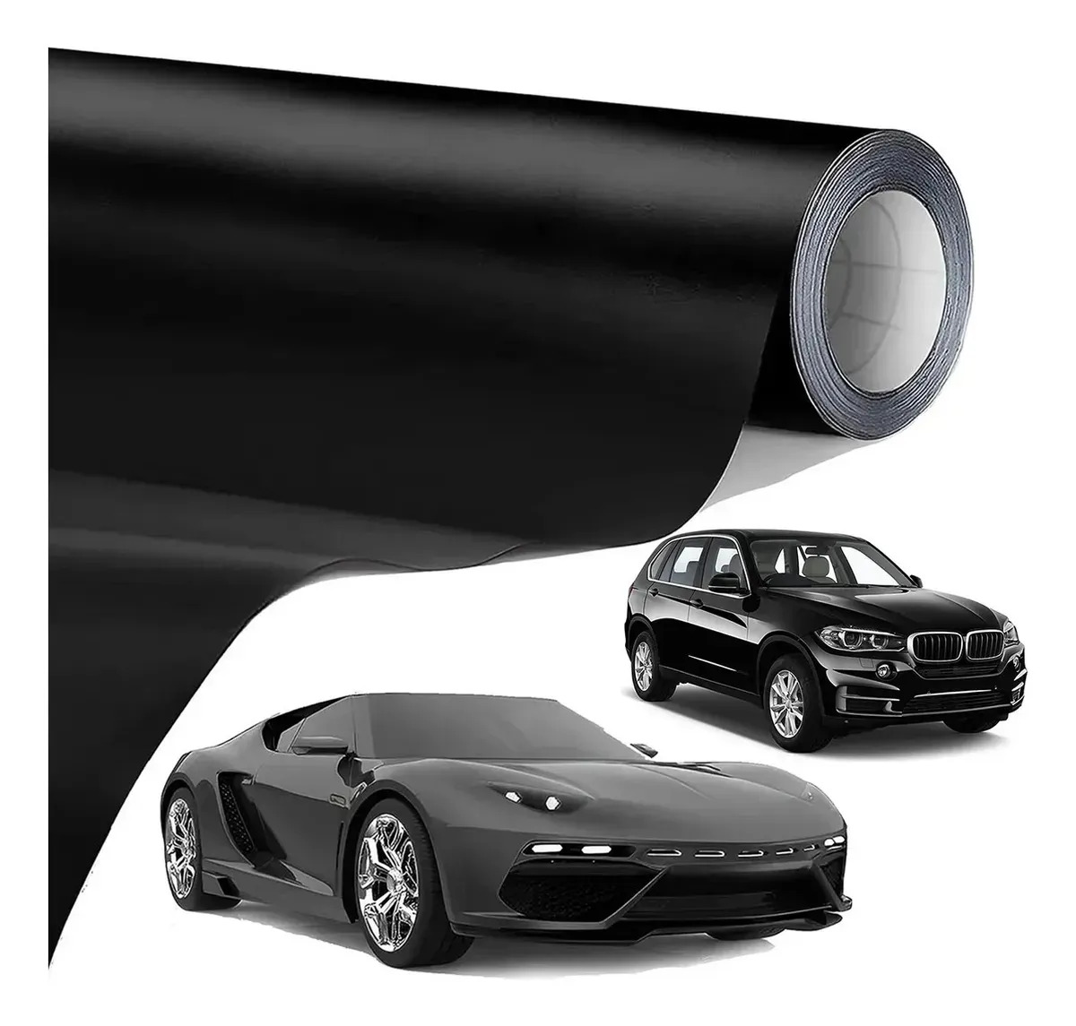 30*4m 7D Vinil Automotriz Fibra De Carbono Impermeable /pegatinas vinil negro tuning carro/impermeable, reforzado, apto para automóviles, motocicletas, bicicletas, paredes, refrigeradores Negro mate