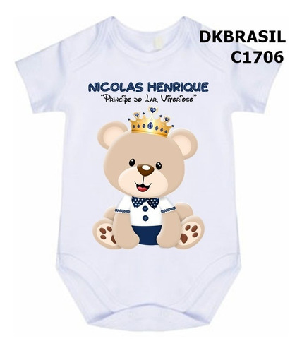 Body Urso Príncipe Significado Nome Nicolas Henrique C1706