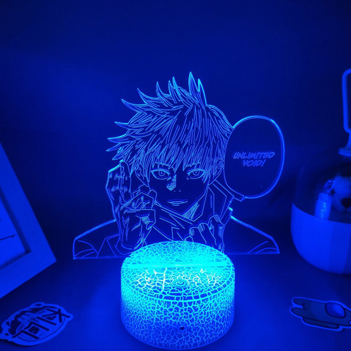 Anime Jujutsu Kaisen Figura Satoru Gojo 3d Led Usb Lámpara