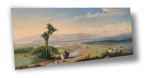 Lienzo Canvas Arte Paisaje Valle De México Y Volcanes 70x134