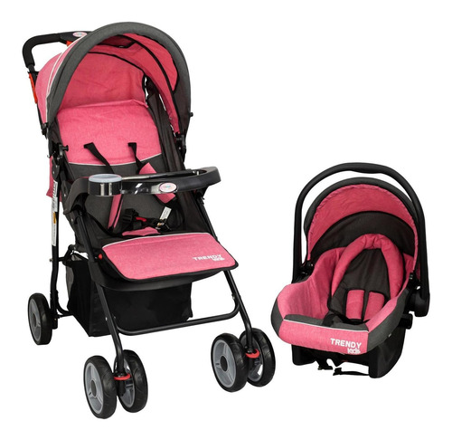Carriola Trendy Kids Maxy Reclinable Portabebe Cubrepies