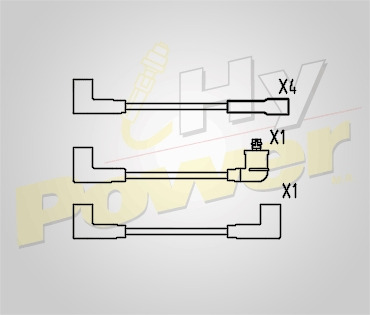 Jgo Cables Bujía Silicon Para Ford Ranger 2.3l 4cil 1987 Negro