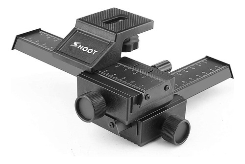 Cabezal Rail Slider De 4 Vias Para Tripode / Shoot / Negro