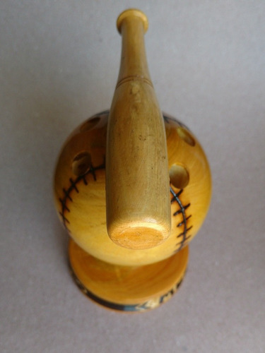 Artesanía Portalápiz Pelota Y Bate Béisbol #handcraft #craft