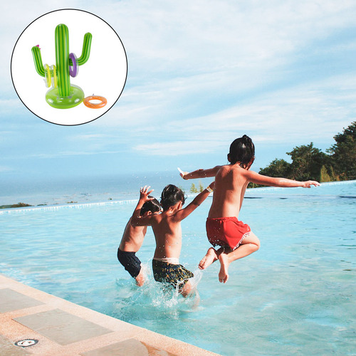 1 Juego De Juguetes De Cactus Simulados Con Anillos De Veran